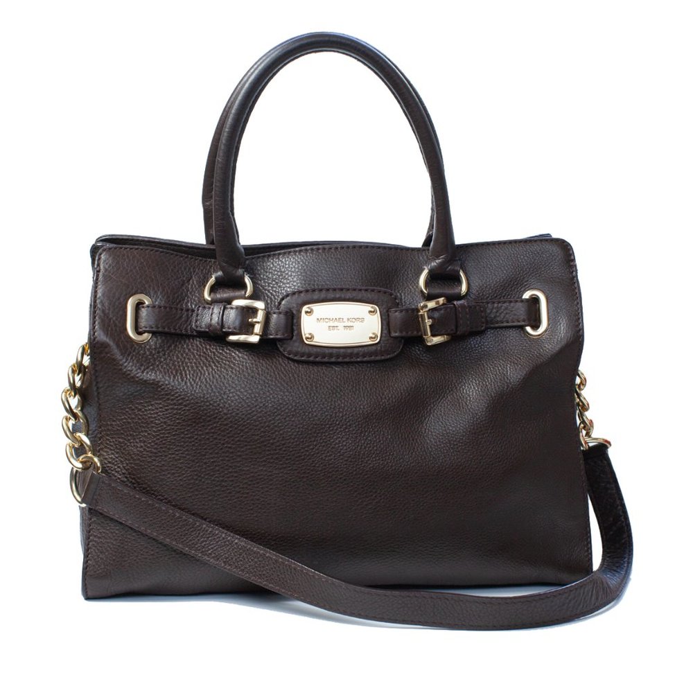 Michael Kors Hamilton Brown Carry All Leather Bag - Picture 2 of 10